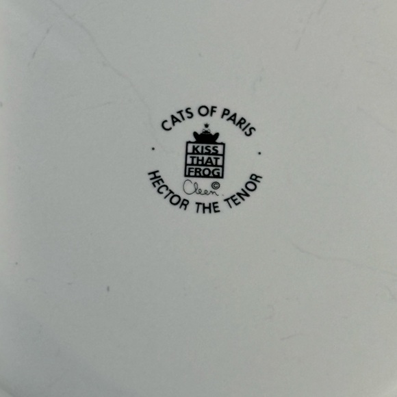 Cats Of Paris Kiss That Frog Cleen Hector The Tenor 8” Plate Hector Le Tenor - Picture 8 of 9